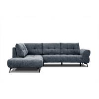 ECKSOFA SALVINI 5-Sitzer, dunkelblau - Schwarz/Dunkelblau, Holzwerkstoff/Textil (158/292cm) - Wozimo