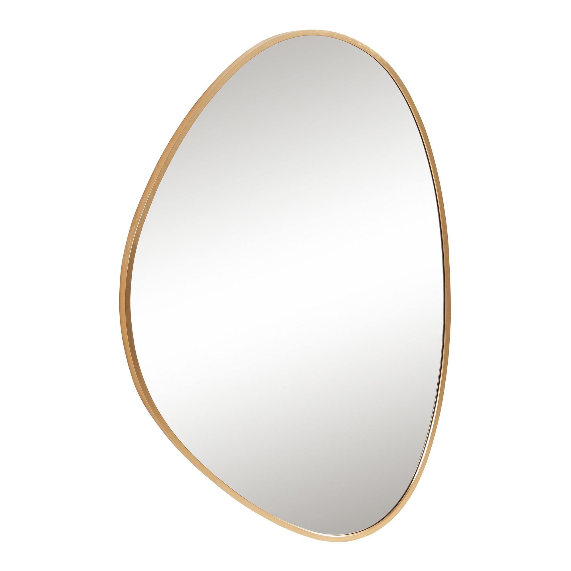 WANDSPIEGEL Lardkapihond - Goldfarben, Holzwerkstoff (53/75/3cm) - [en.casa]