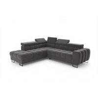 ECKSOFA Bastien Max Mit Schlaffunktion - Grau, Holzwerkstoff/Textil (225/260cm) - Fun Möbel
