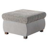 POLSTERHOCKER Bangkok Klein - Silberfarben/Hellgrau, Holz/Kunststoff (60/39/60cm) - MIRJAN24