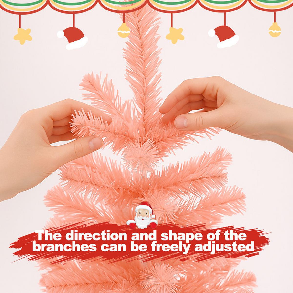 WEIHNACHTSBAUM Cara Ⅲ 30/30/60 cm - Pink, Kunststoff (60cm) - Nettlife