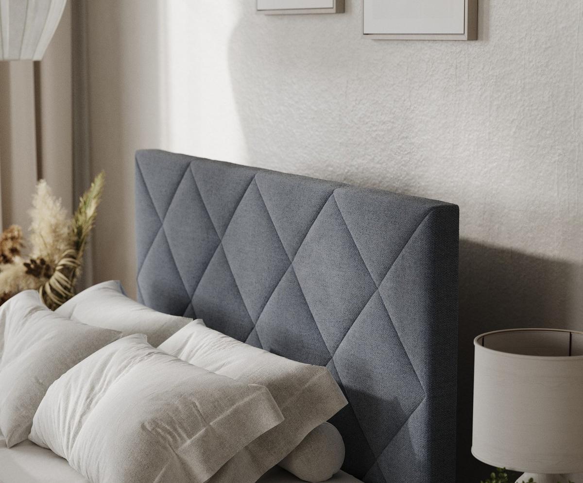 POLSTERBETT Torno 180/200 cm Blau im Asti Stoff - Blau/Schwarz, Holz/Holzwerkstoff (180/200cm) - AltaBeds