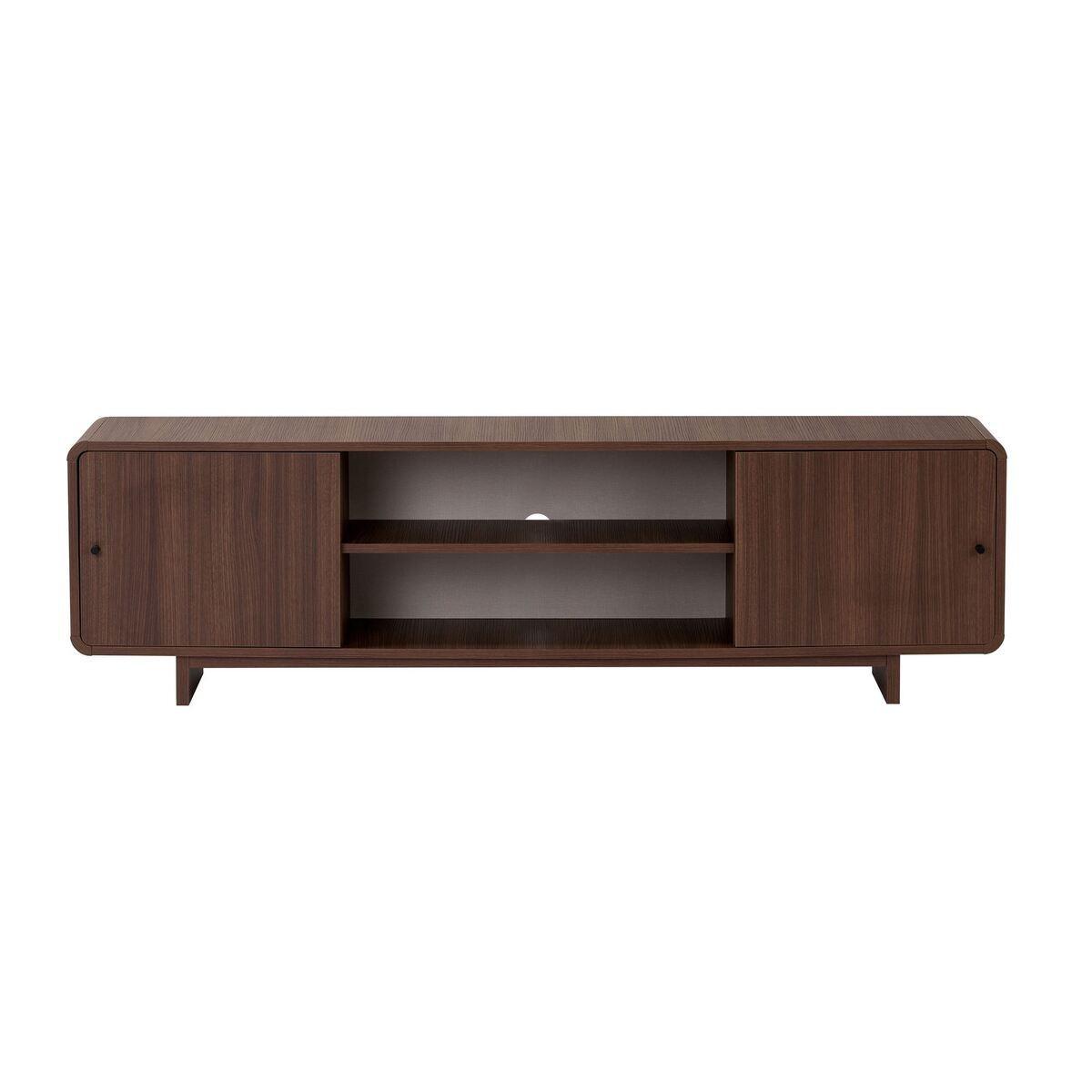 TV-MÖBEL mit 2 Türen, 2 Fächern und abgerundeten Kanten 34/52/180 cm - Naturfarben, Holzwerkstoff (34/52/26cm) - Calicosy