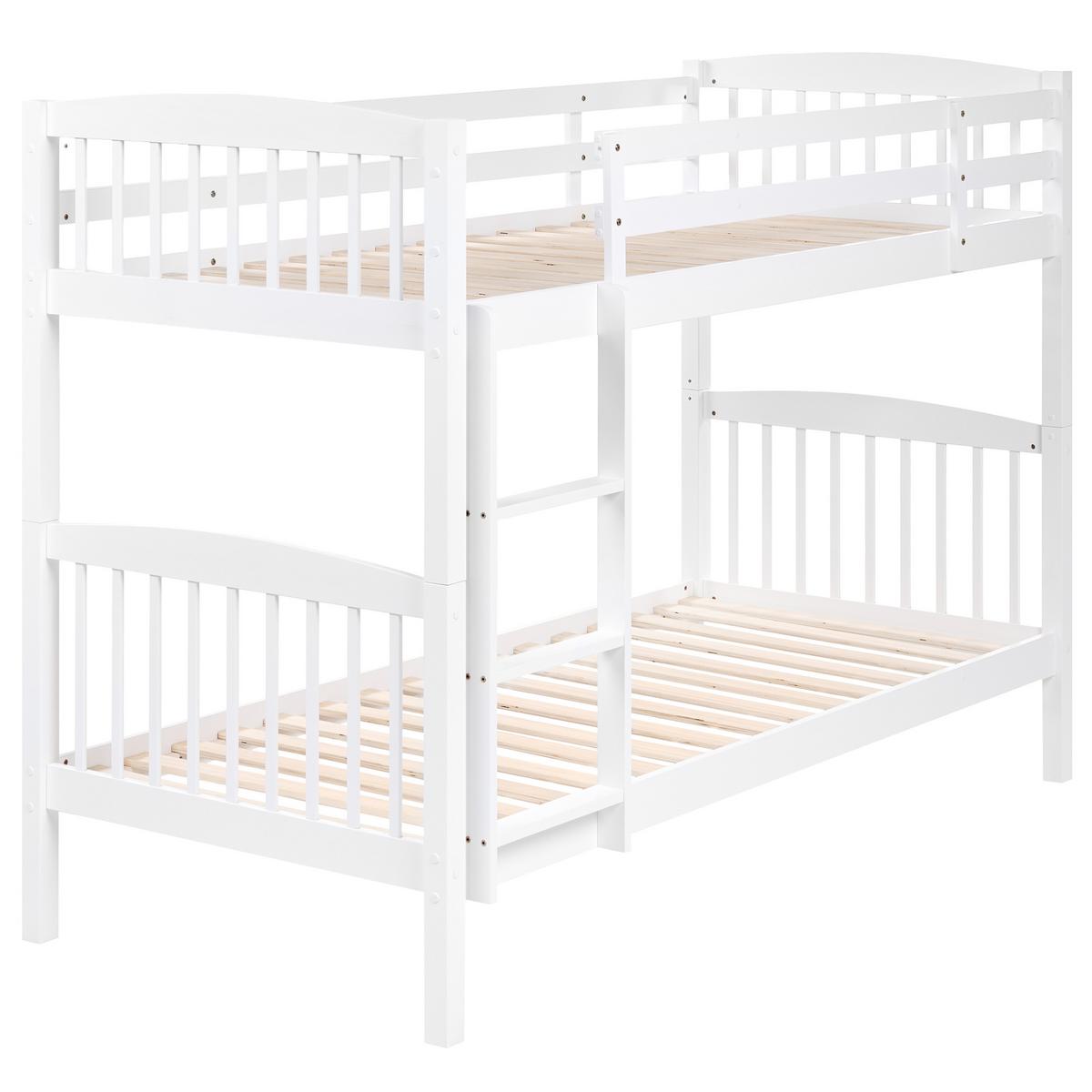 HOCHBETT Weiß 90-200 cm Revin - Weiß, Holz (90/200cm) - Beliani