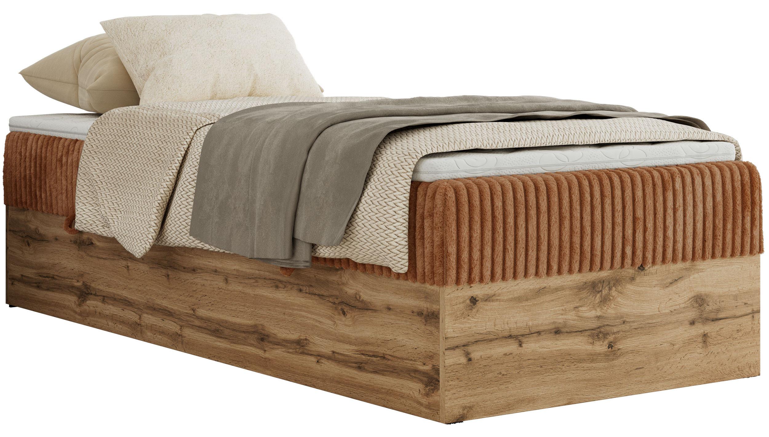 BOXBETT WOOD ZERO 90/200 - Orange Cord - H4 - Topper T25 - Orange, Textil (90/200cm) - MKS