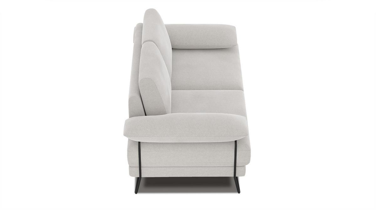 SOFA LORI 2-Sitzer, weiß - Schwarz/Weiß, Holzwerkstoff/Textil (185/87/96cm) - Wozimo