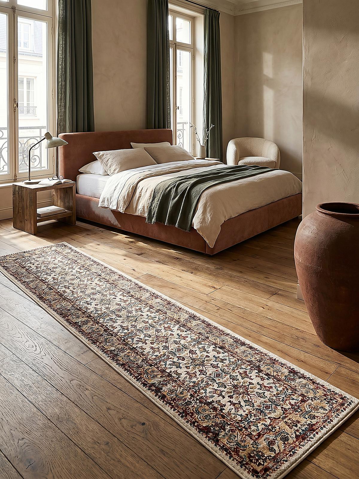 KURZFLORTEPPICH GLAZERT, orientalisch, Natur, 80 x 150 cm - Naturfarben, Textil (150/80cm) - KADIMA DESIGN