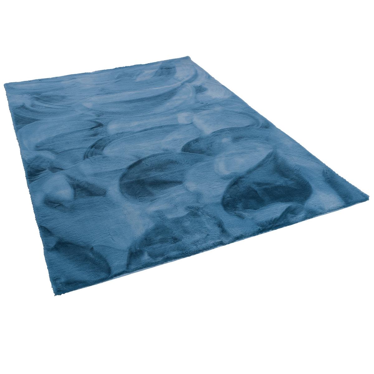 FELLTEPPICH LUXUS SUPER SOFT PLUSH - Blau, Textil (140/180cm) - Pergamon