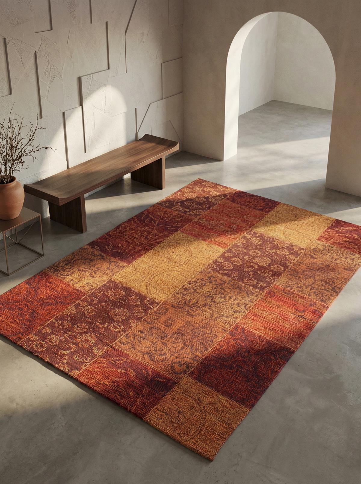 TEPPICH COQUET, geometrisch, Orange, 200 x 290 cm - Orange, Textil (290/200cm) - KADIMA DESIGN