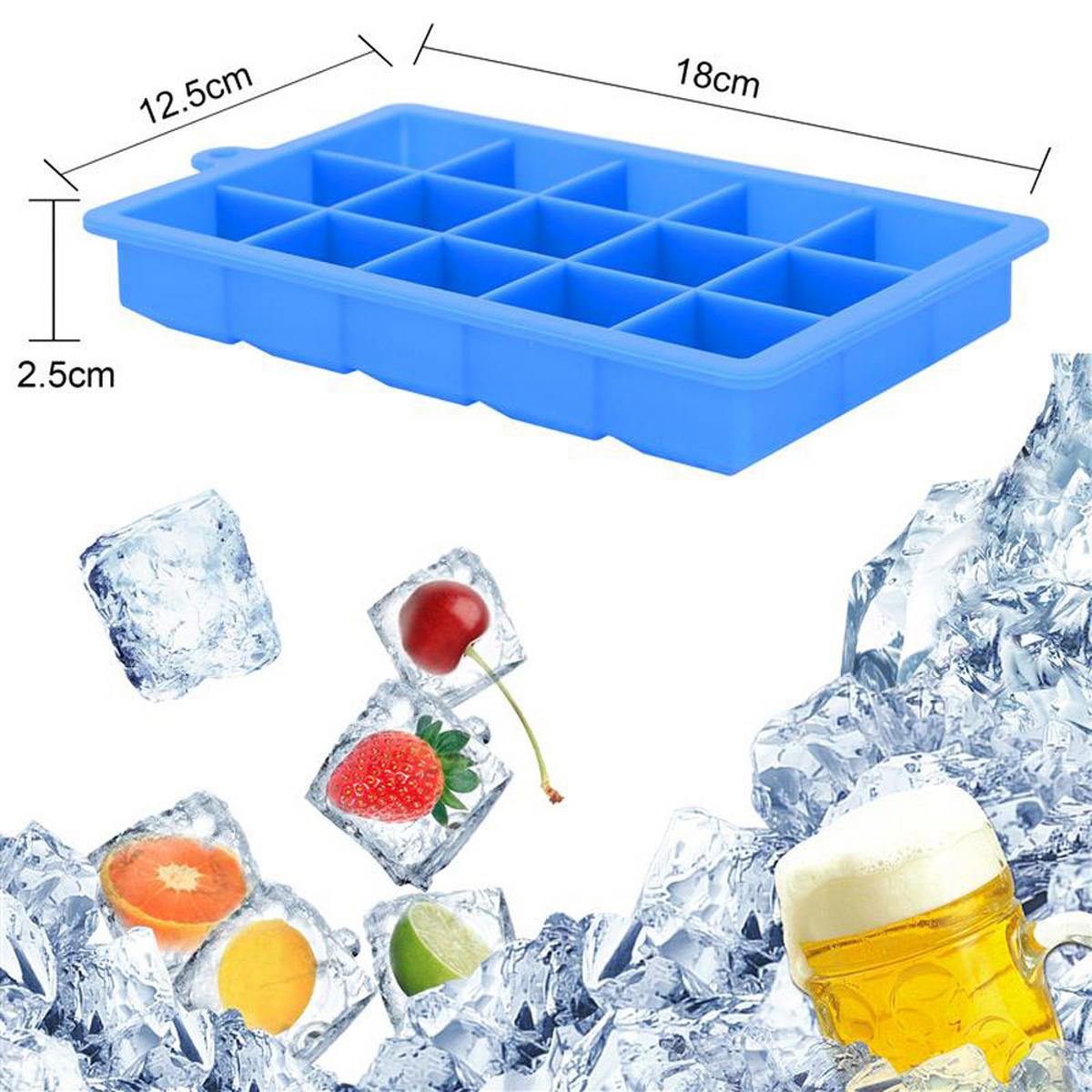 EISWÜRFELFORM 2er Set - Blau, Kunststoff (13/2.5/18cm) - Intirilife