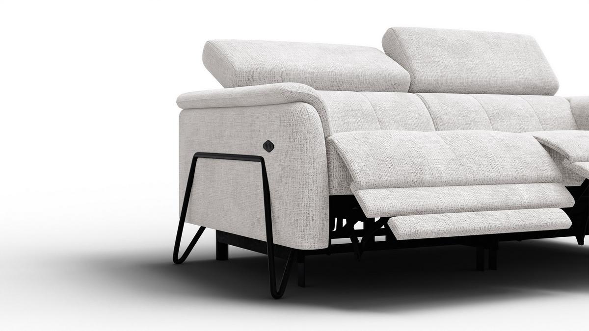 RELAXSOFA RODEN 3-Sitzer, creme - Creme, Holz/Textil (194/82/103cm) - Wozimo