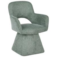 ESSZIMMERSTUHL drehbar Stoff Dunkelgrün Vallby - Grün, Textil (64/87/64cm) - Beliani