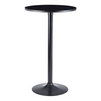 STEHTISCH – Schwarz, Ø 60 cm, Metall/Holz, 100 cm hoch, modern - Schwarz, Kunststoff/Metall (60/60/100cm) - KADIMA DESIGN