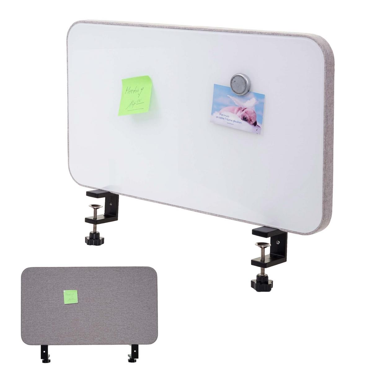 TISCH-WHITEBOARD Grau, Weiß - Weiß/Grau, Textil (35/60/3cm) - MCW