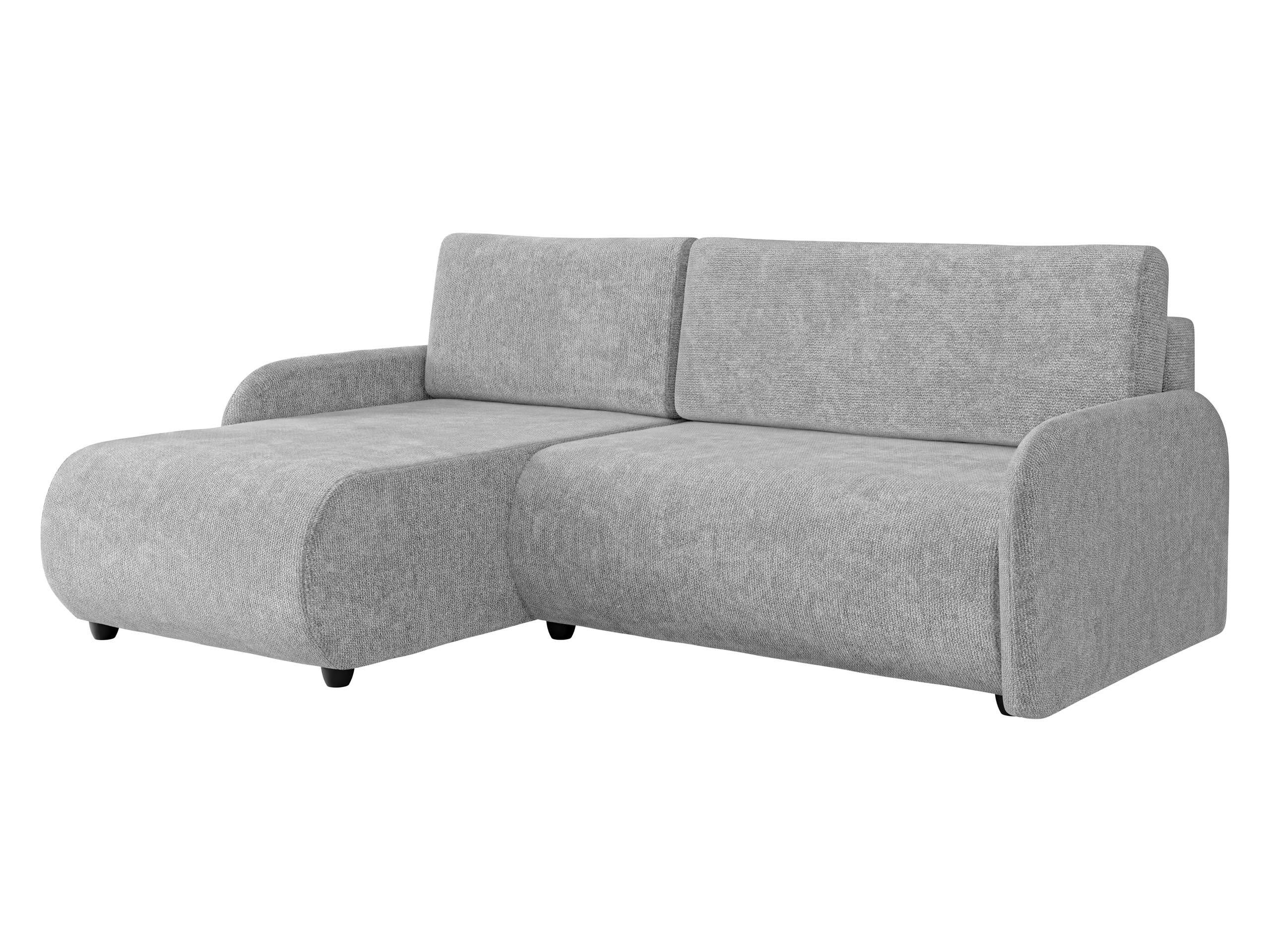 ECKSCHLAFSOFA Nest - Hellgrau/Schwarz, Holz/Kunststoff (233/160cm) - MIRJAN24