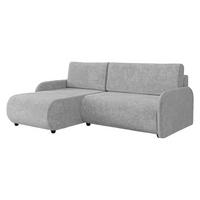 ECKSCHLAFSOFA Nest - Hellgrau/Schwarz, Holz/Kunststoff (233/160cm) - MIRJAN24