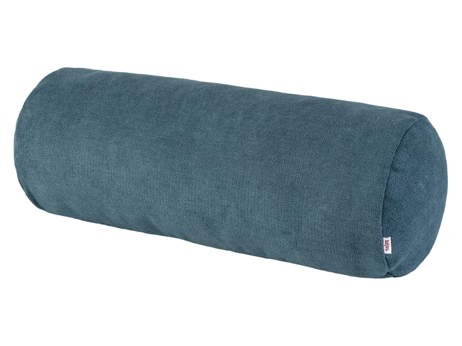 XL-NACKENROLLENHÜLLE FarbTon Chenille-Haptik nordlicht-blau 70/25 cm - Blau, Textil (25/70cm) - beties Heimtextil