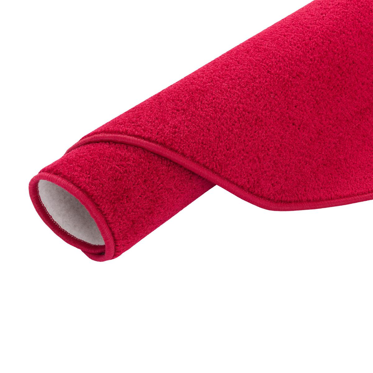 TREND VELOURS TEPPICH JOY RUND - Rot, Textil (100/100cm) - Snapstyle