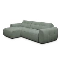 ECKSOFA LUMERO 4-Sitzer LINKS, olive - Schwarz/Olivgrün, Holz/Textil (275/166cm) - Courtois Laville