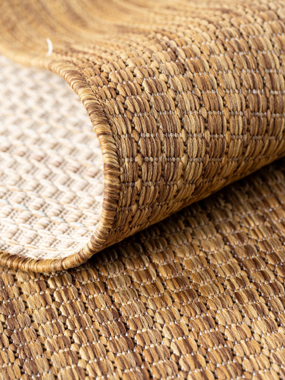 TEPPICH Flachgewebe, Outdoor, Fußbodenheizung-geeignet, VIGOLENO in Ockerbraun, 280 x 370 cm - Braun, Textil (280/370cm) - KADIMA DESIGN