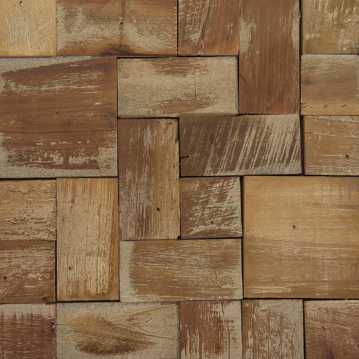 COUCHTISCH Teakholz hellbraun quadratisch 80/80 cm Gambo - Hellbraun, Holz (80/80/33cm) - Beliani