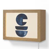 WANDLEUCHTE Formen - Blau - Abstrakt 20x15 cm - Dunkelblau, Holzwerkstoff (20/15/8cm) - OnlyWow