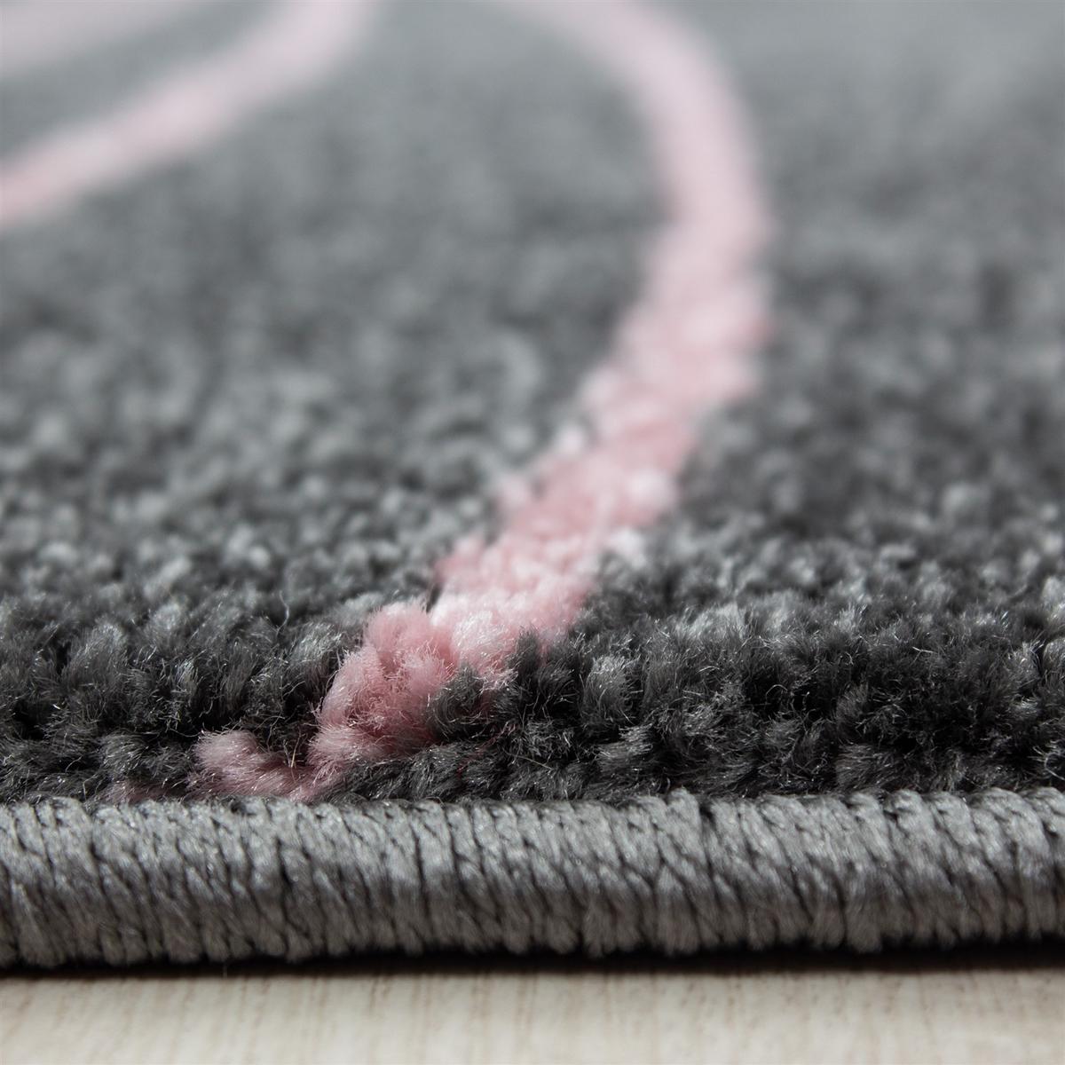 KINDERTEPPICH TASNA, mit Sternen-Motiv, Rosa, 80 x 150 cm - Rosa, Textil (150/80cm) - KADIMA DESIGN