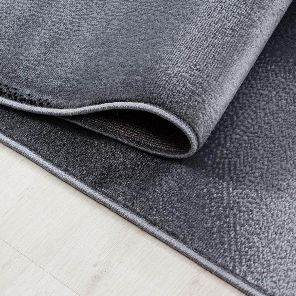 TEPPICH Kurzflor INN in Schwarz, mit abstraktem Wellenmuster, 140 x 200 cm - Schwarz, Textil (200/140cm) - KADIMA DESIGN