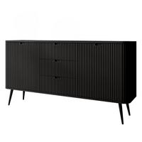 KOMMODE ZAIRA KSZ168 mit Schubladen Schwarz - Schwarz, Holzwerkstoff (168/87/39cm) - Lookway