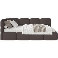 JUGENDBETT Cloudy Braun 120 x 200 cm - Schwarz/Braun, Kunststoff/Textil (120/200cm) - Selsey