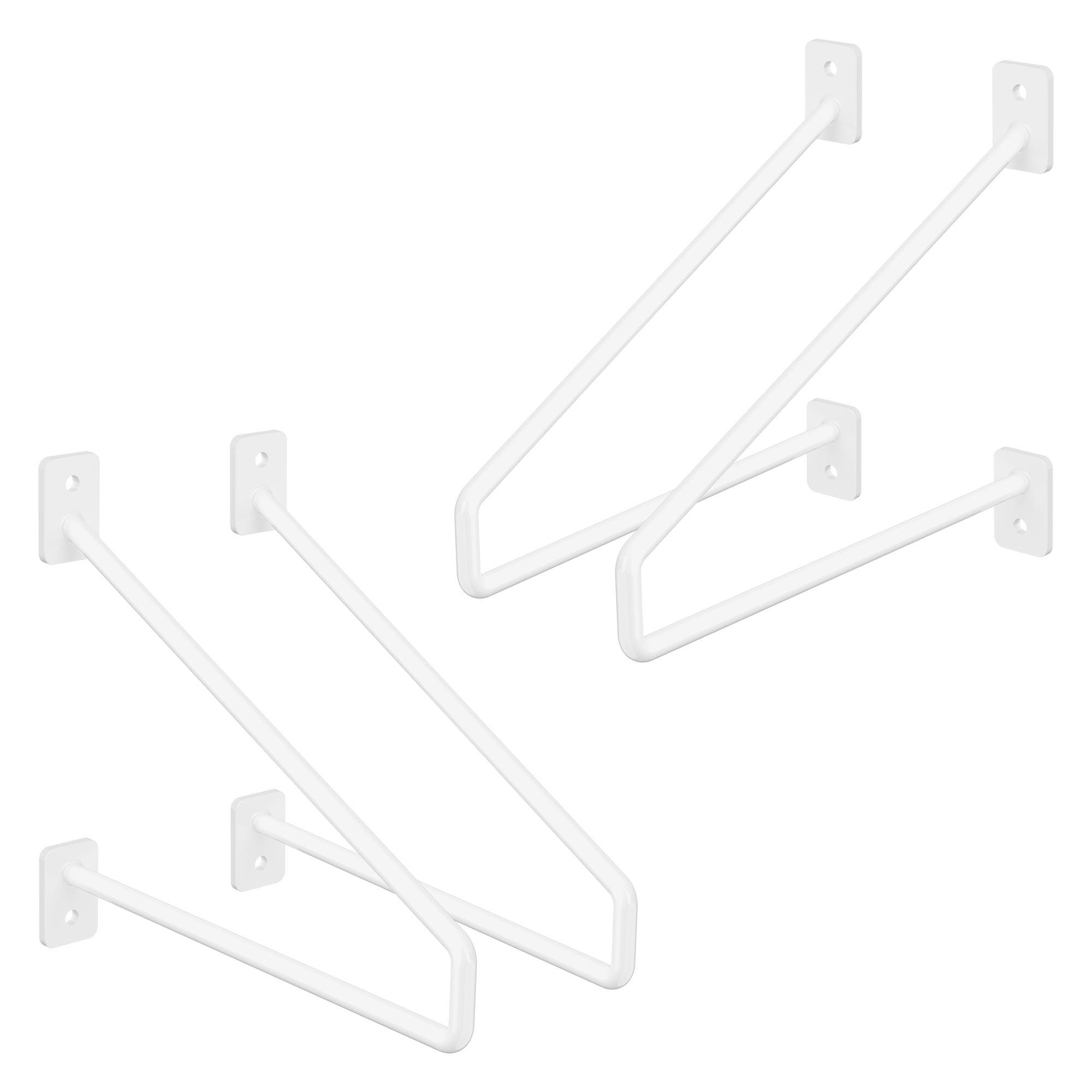 REGALHALTERUNG 4er Set - Weiß, Metall (2.3/18/22cm) - ML-DESIGN