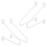REGALHALTERUNG 4er Set - Weiß, Metall (2.3/18/22cm) - ML-DESIGN