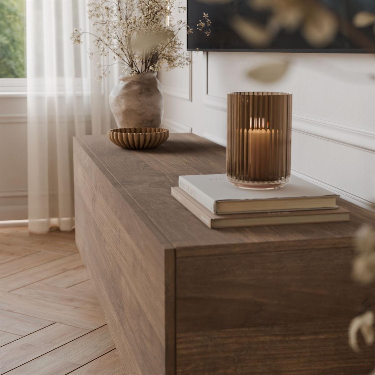 TV-UNIT COLGANTE NUSSBAUM 150 auf Füßen LED - Nussbaumfarben, Holzwerkstoff (150/49/40cm) - Lookway