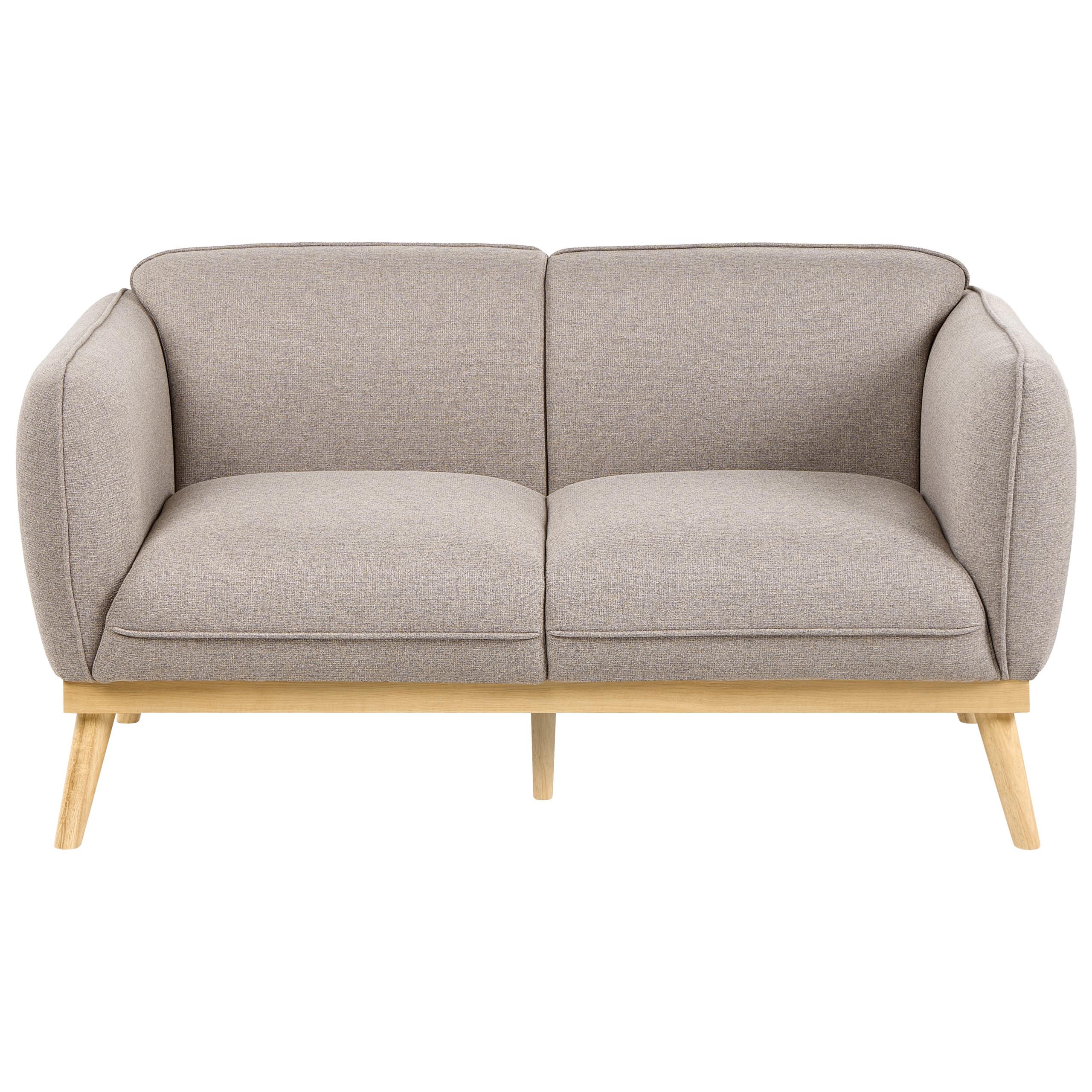 2-SITZER-SOFA Stoff Hellbraun Ljung - Hellbraun, Textil (160/82/82cm) - Beliani