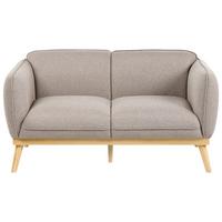 2-SITZER-SOFA Stoff Hellbraun Ljung - Hellbraun, Textil (160/82/82cm) - Beliani
