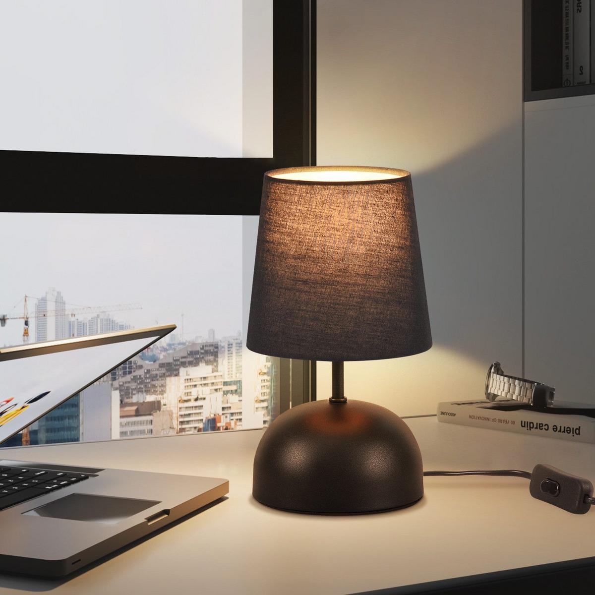 TISCHLAMPE Ronan 14/14/24.5 cm - Schwarz, Metall (14/14/24.5cm) - ZMH