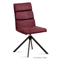 ESSZIMMERSTUHL drehbar (2er-Set) Deedea 47x92x60 Schwarz/Marsala - Brombeere/Schwarz, Kunststoff (60/92/47cm) - 58aufmkessel