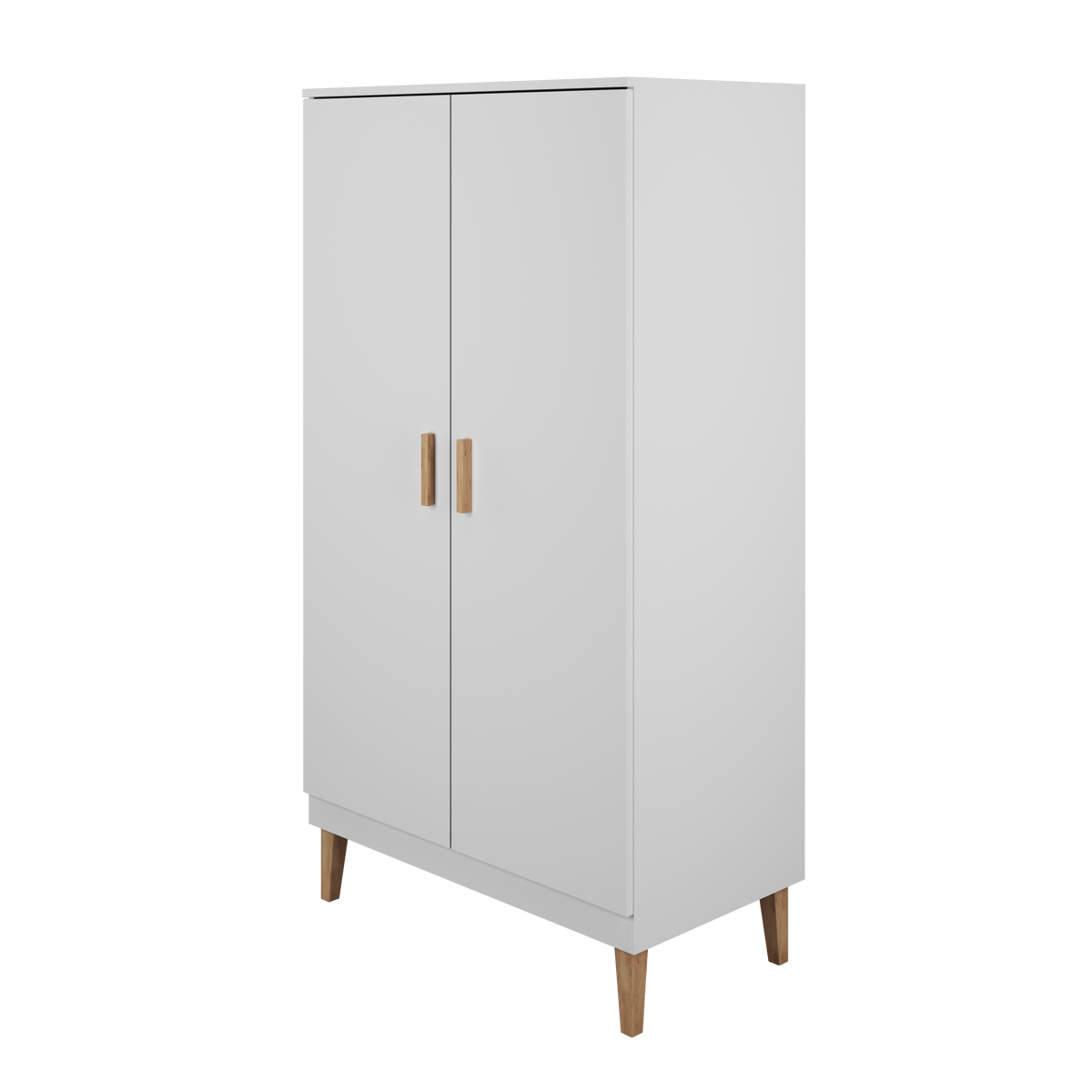 KINDERKLEIDERSCHRANK Kubi - Weiß, Holzwerkstoff (55/184/100cm) - RAUMHIRSCH FURNITURE