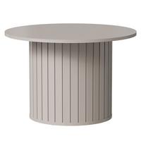 COUCHTISCH Zalia mit geriffeltem Sockel, runde Tischplatte 70 cm, im Retro-Stil, Kaschmir - Kaschmir, Holzwerkstoff (70/70/47cm) - Beautysofa