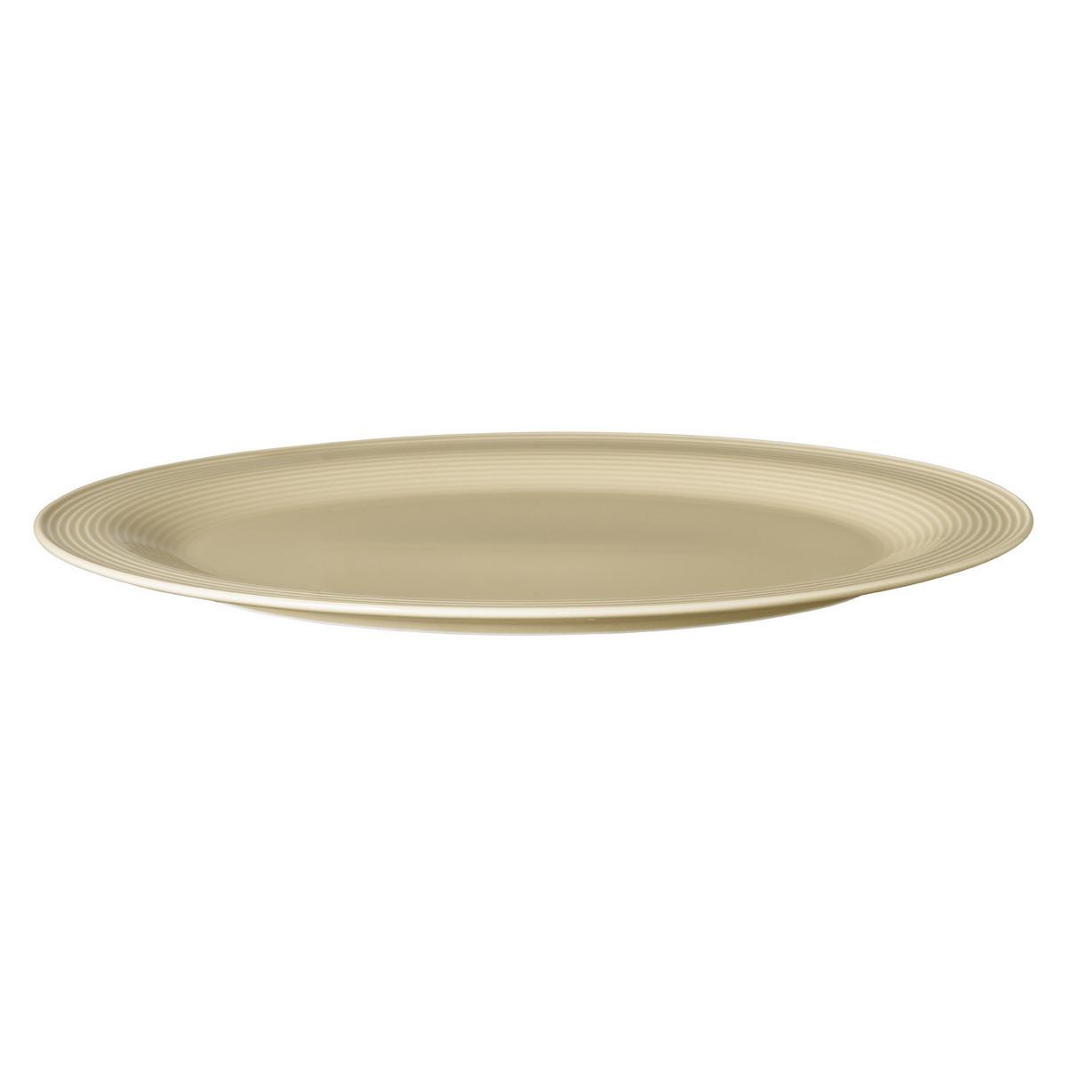 SERVIERPLATTE Beat Color Glaze Sandbeige 35 x 28 cm - Beige, Keramik (28/2.2/35.3cm) - Seltmann Weiden