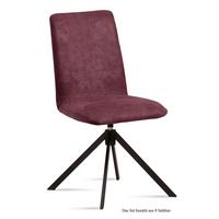 ESSZIMMERSTUHL drehbar (8er-Set) Deanne 47x92x60 Schwarz/Marsala - Brombeere/Schwarz, Kunststoff (60/92/47cm) - 58aufmkessel