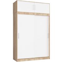 KLEIDERSCHRANK Eiche Sonoma, Weiß 245/150/60 - Weiß, Holzwerkstoff (150/245/60cm) - RAUMHIRSCH FURNITURE