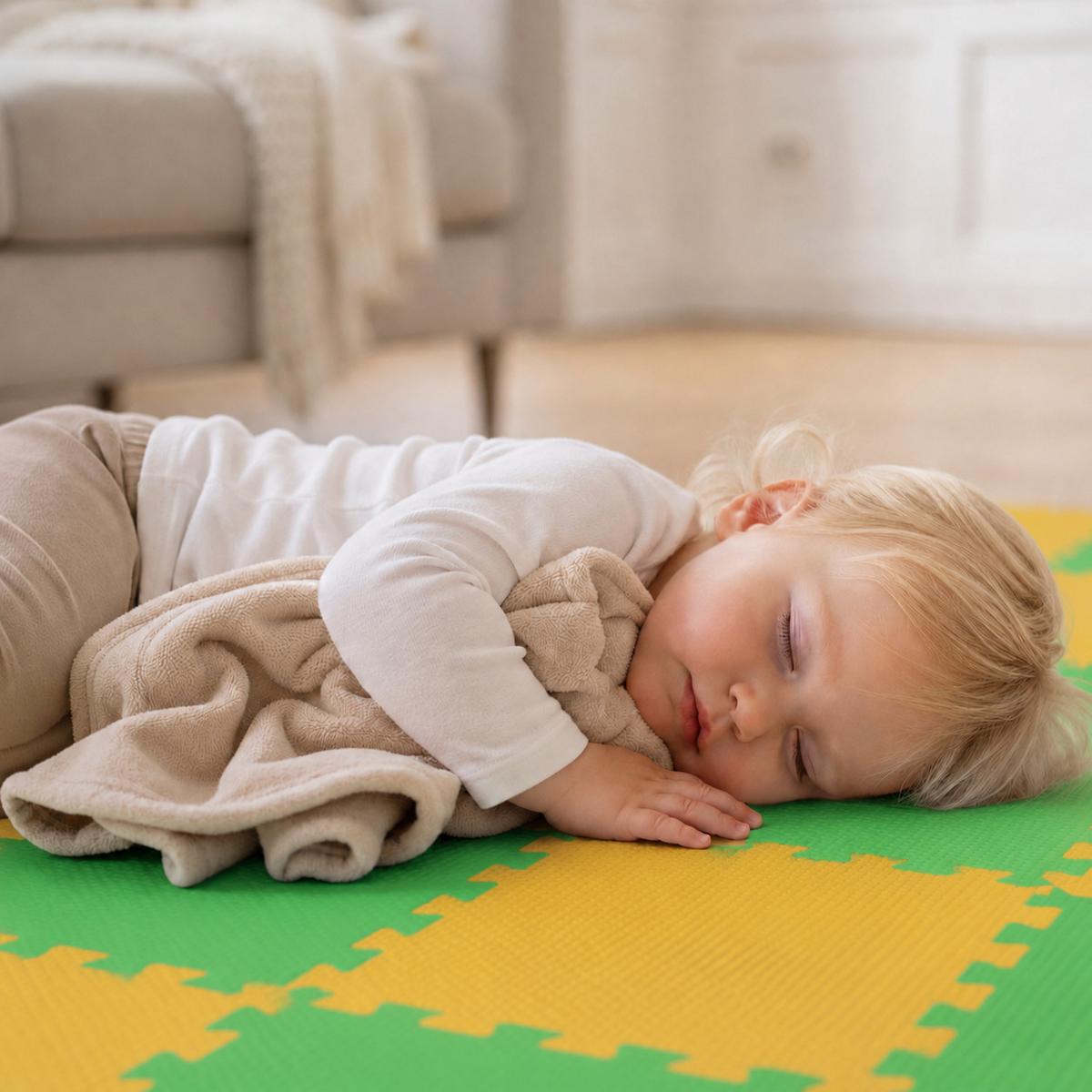 SPIELMATTE ab Null - 180/90/1 cm Puzzlematte Grün - Multicolor, Kunststoff (30/30cm) - Littletom