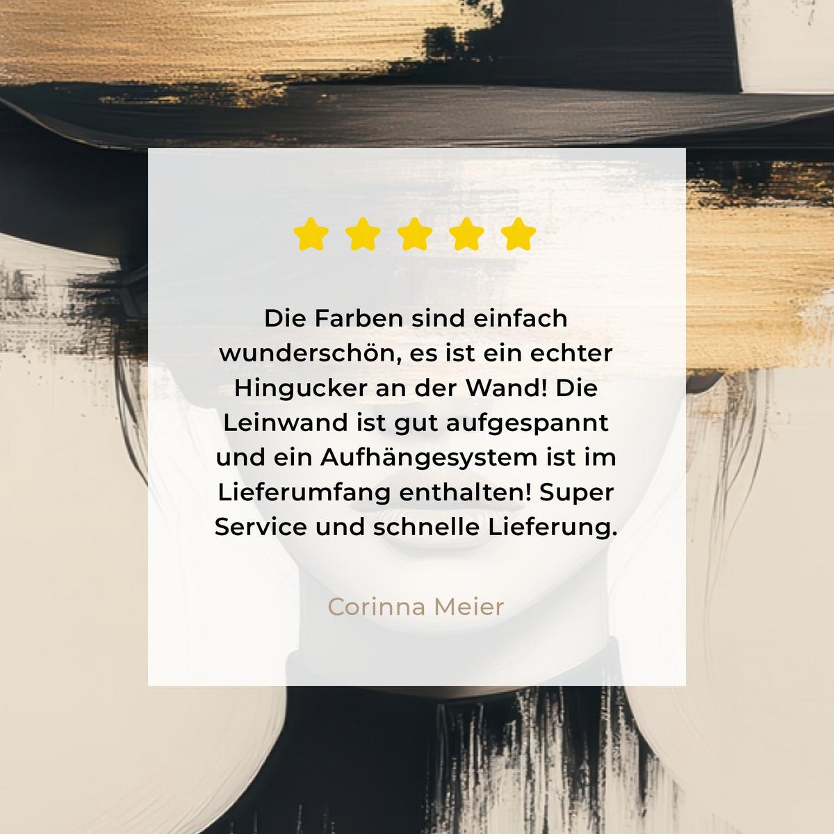 LEINWANDBILD Frau - Hut - Farbe Wohnzimmer Groß 120x80 cm - Goldfarben, Textil (120/80cm) - MuchoWow