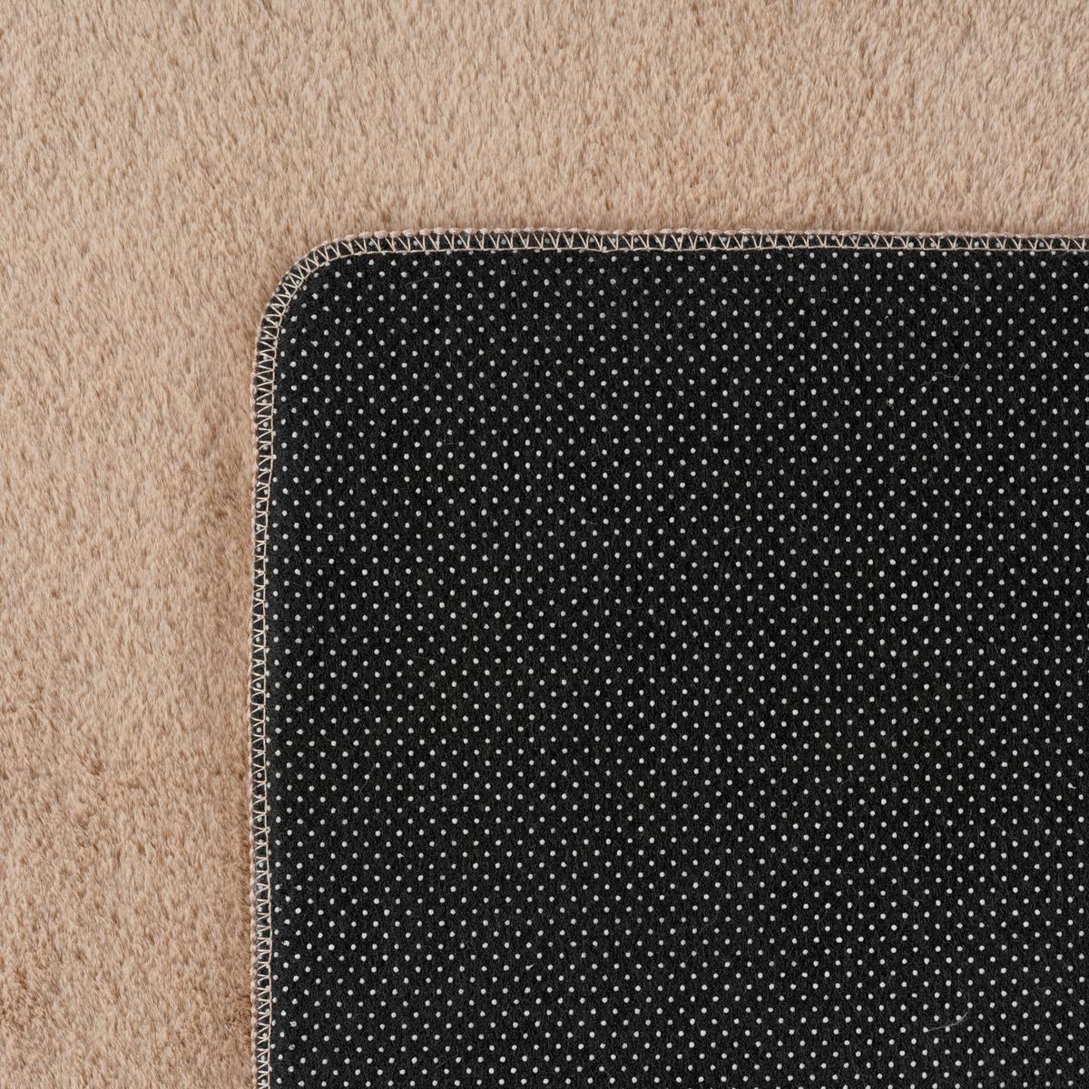 KURZFLORTEPPICH Waschbar ISAR, einfarbig, Beige, Ø 120 cm - Beige, Textil (120/120cm) - KADIMA DESIGN