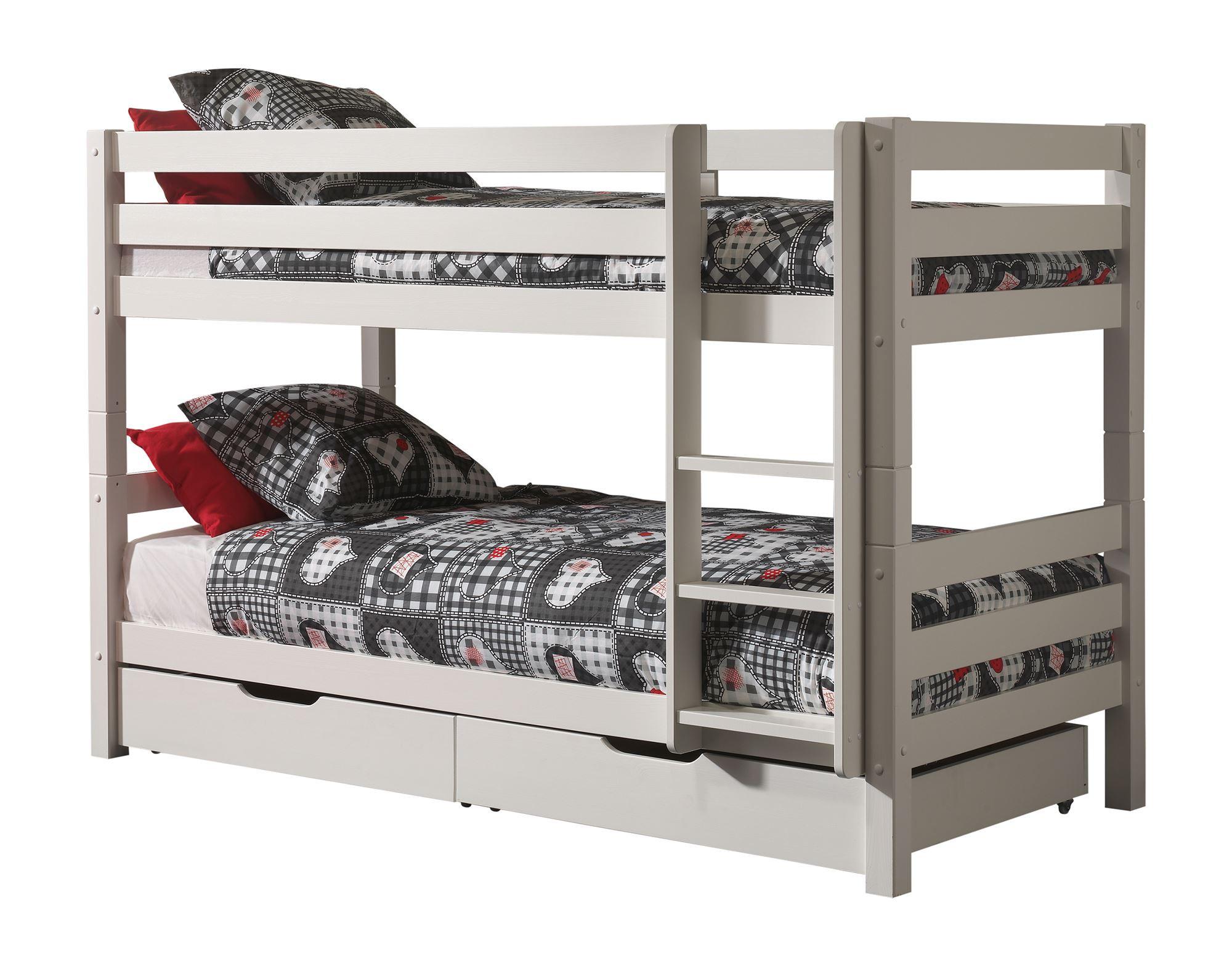 ETAGENBETT Karolina 210x140x105 aus Massivholz in Weiß - Weiß, Holz (90/200cm) - 58aufmkessel