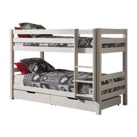 ETAGENBETT Karolina 210x140x105 aus Massivholz in Weiß - Weiß, Holz (90/200cm) - 58aufmkessel