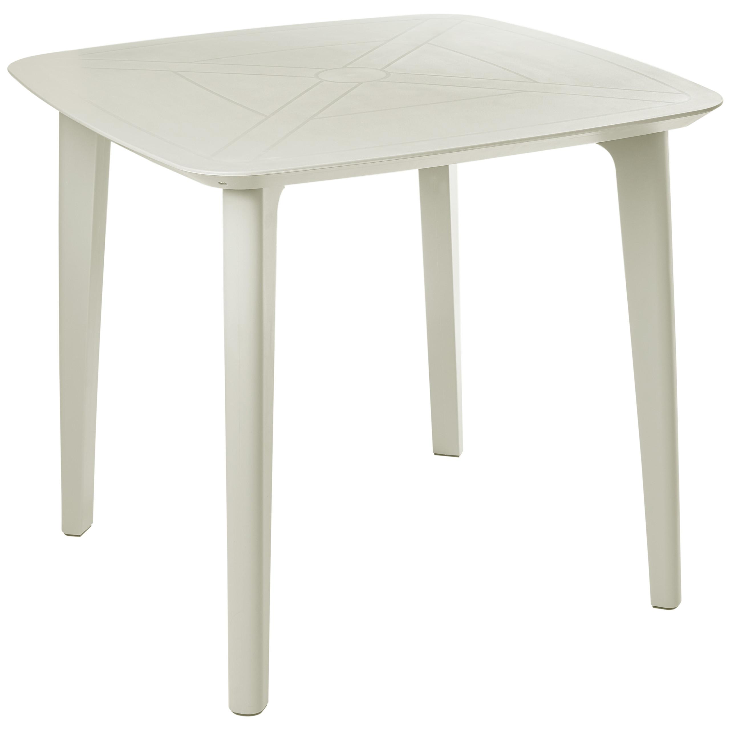 GARTENTISCH 86/86 cm Hellbeige Sorico - Beige, Kunststoff (86/86/77cm) - Beliani