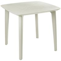 GARTENTISCH 86/86 cm Hellbeige Sorico - Beige, Kunststoff (86/86/77cm) - Beliani