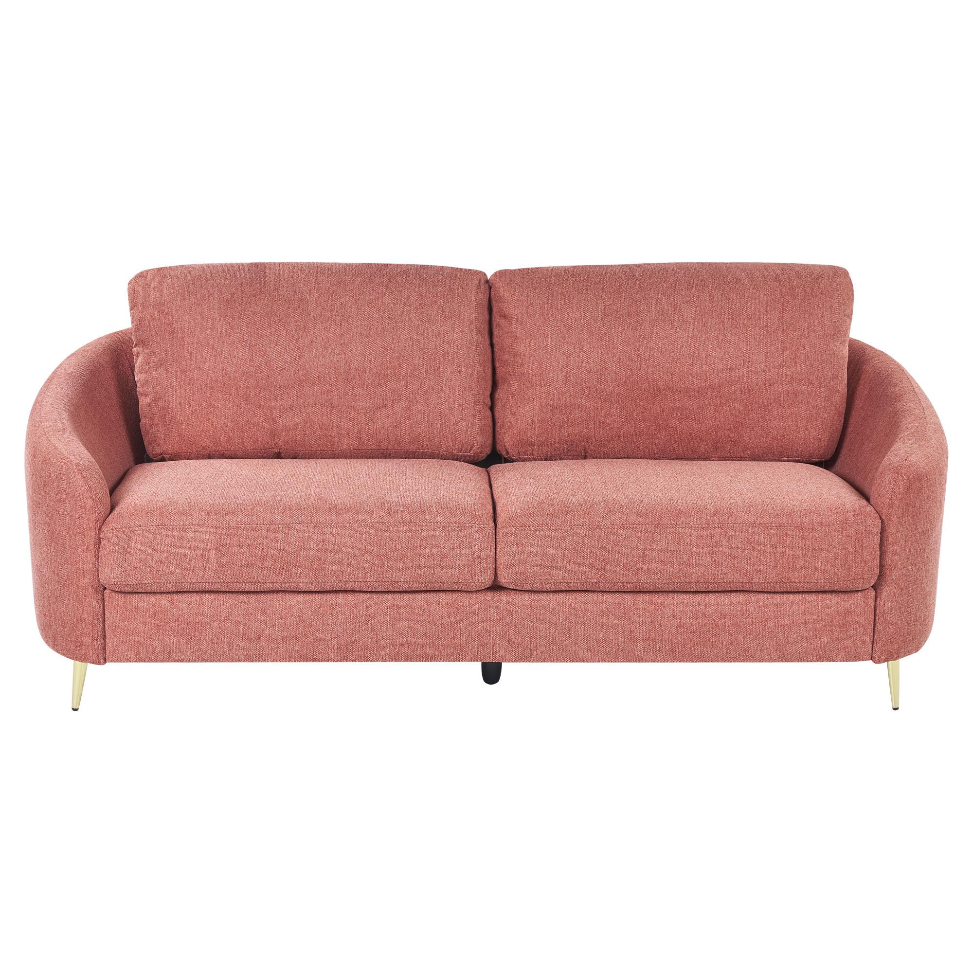 3-SITZER-SOFA Polsterbezug Rosa Trosa - Pink, Textil (203/88/86cm) - Beliani